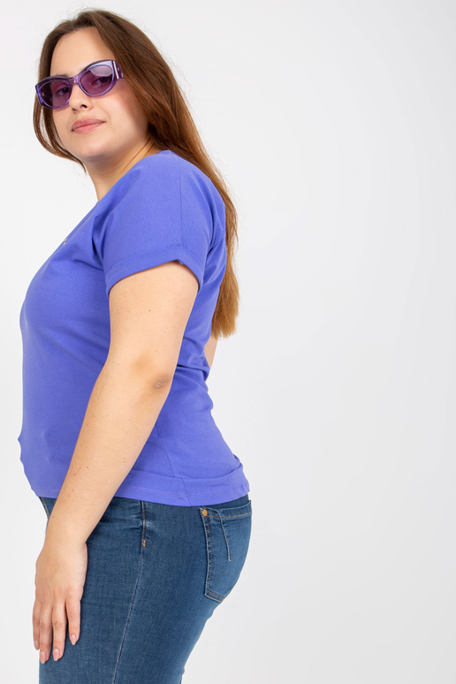 Fialové tričko plus size s nápisem Fialové tričko plus size s nápisem