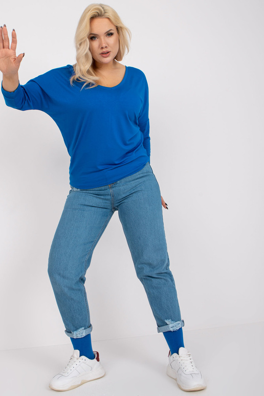 Tmavě modrá halenka viskózové...