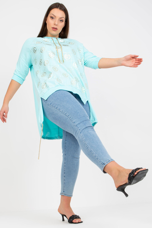 Mátová bavlněná halenka větší...