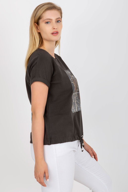 Khaki bavlněné tričko větší velikosti... Khaki bavlněné tričko větší velikosti...