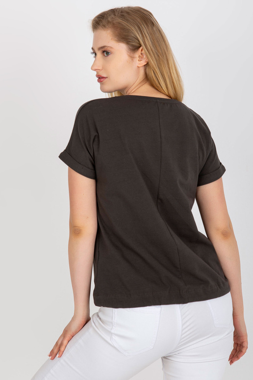 Khaki bavlněné tričko větší velikosti... Khaki bavlněné tričko větší velikosti...