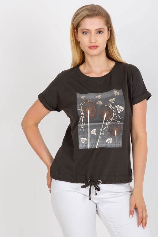 Khaki bavlněné tričko větší velikosti... Khaki bavlněné tričko větší velikosti...