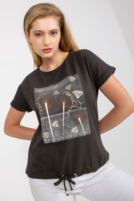 Khaki bavlněné tričko větší velikosti... Khaki bavlněné tričko větší velikosti...