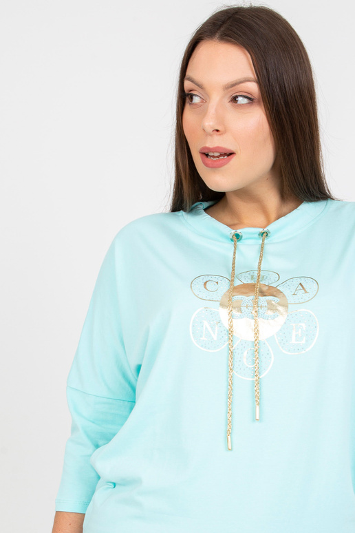 Bavlněná halenka mint plus size s...