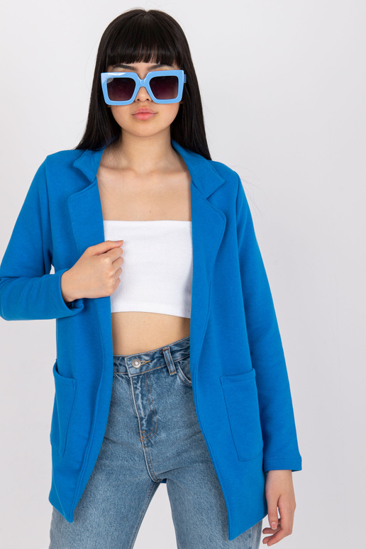 Tmavě modrá dámská bunda ve...