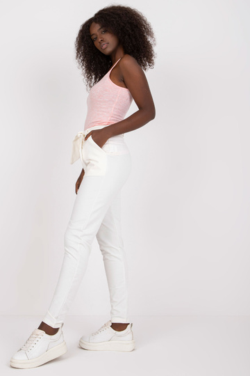 Ecru dámské látkové kalhoty... 2