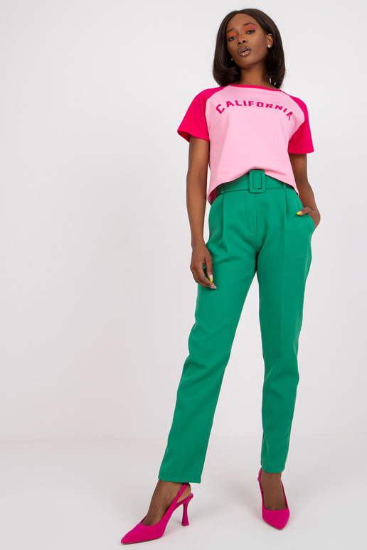 Světle zelené oblekové kalhoty s...