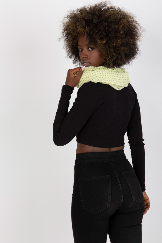 Žlutý lehký závěsný komín s potiskem