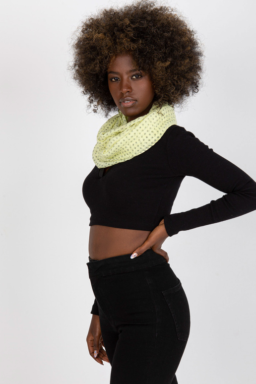 Žlutý lehký závěsný komín s potiskem