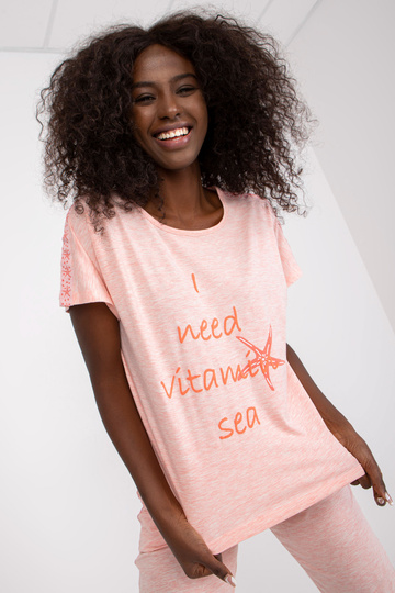 Růžové dvoudílné pyžamo s...