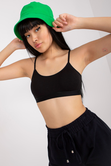 Černý sportovní crop top s...