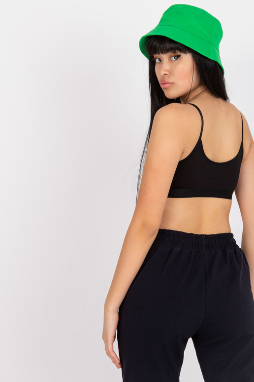 Černý sportovní crop top s...