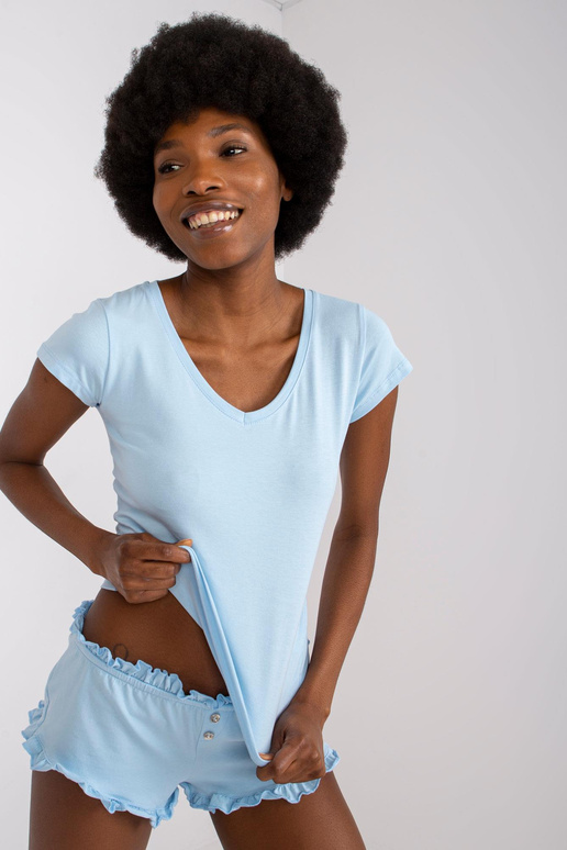 Světle modré bavlněné pyžamo Sabrina...