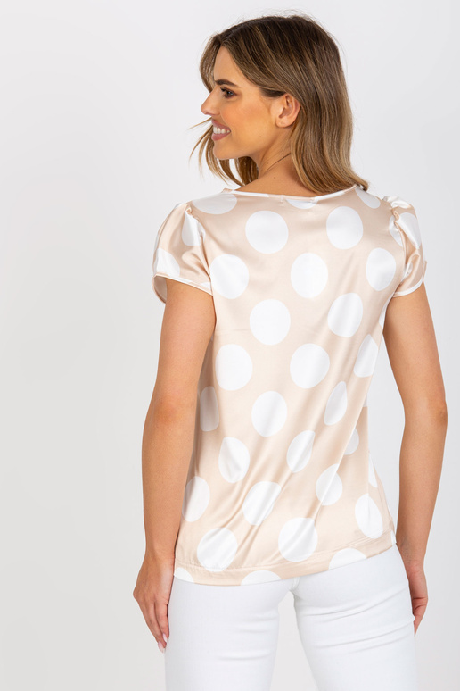 Béžová a bílá halenka s imitací...