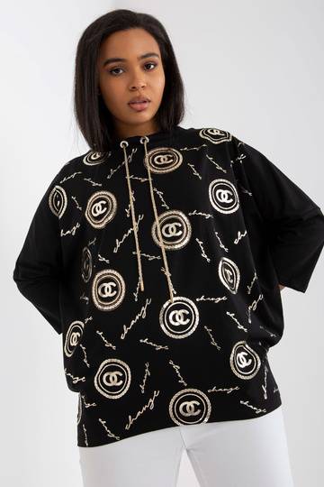 Černá ležérní halenka větší... 2