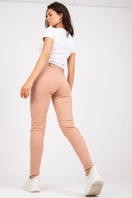 Béžové látkové kalhoty s kapsami RUE...