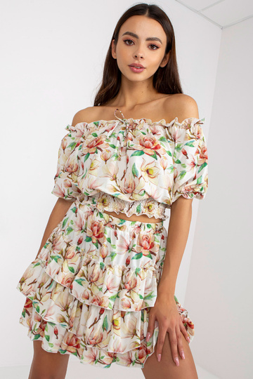 Bílý a vínový dámský letní...