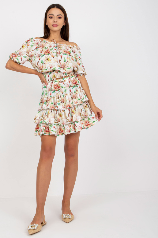 Bílý a vínový dámský letní set s... Bílý a vínový dámský letní set s...