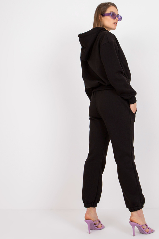 Černá základní mikinová souprava s...