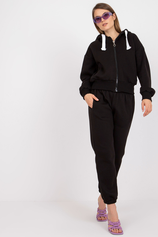 Černá základní mikinová souprava s...