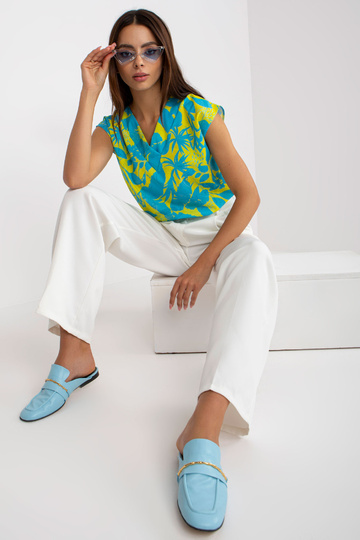 Modrá a žlutá halenka s... 2