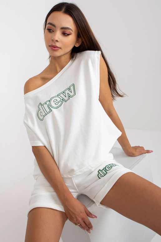 Bílá bavlněná tepláková souprava s... Bílá bavlněná tepláková souprava s...