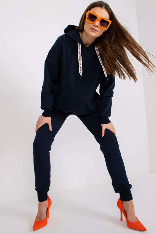 Tmavě modrá mikinová souprava s...