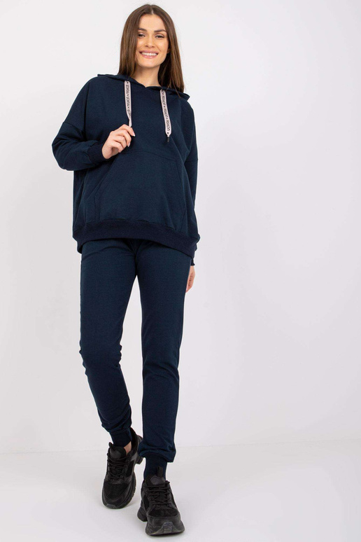 Tmavě modrá mikinová souprava s...