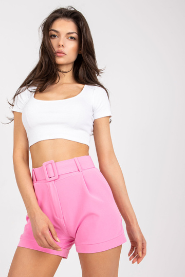 Růžové elegantní dámské šortky