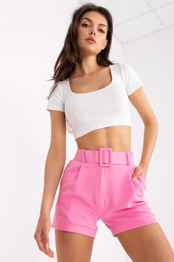 Růžové elegantní dámské šortky 2
