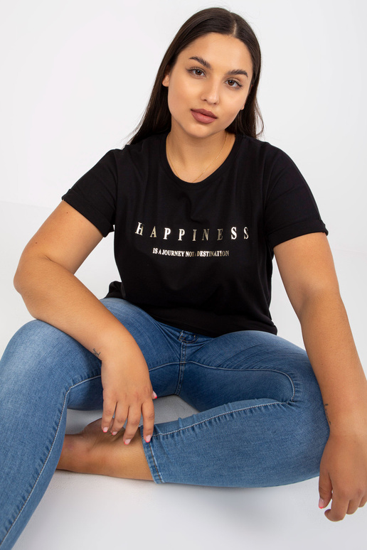 Černé tričko plus velikosti se zlatým... Černé tričko plus velikosti se zlatým...