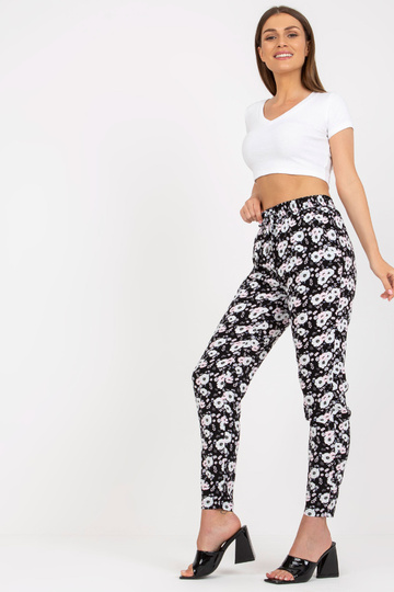 Černé lehké kalhoty z...