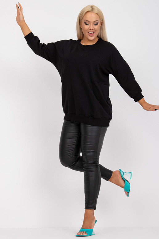 Černá obyčejná obyčejná halenka plus...