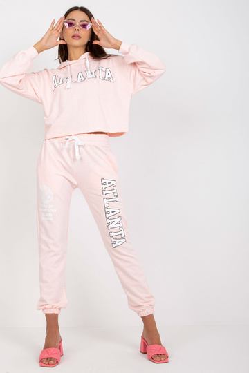 Světle růžová mikina s mikinou