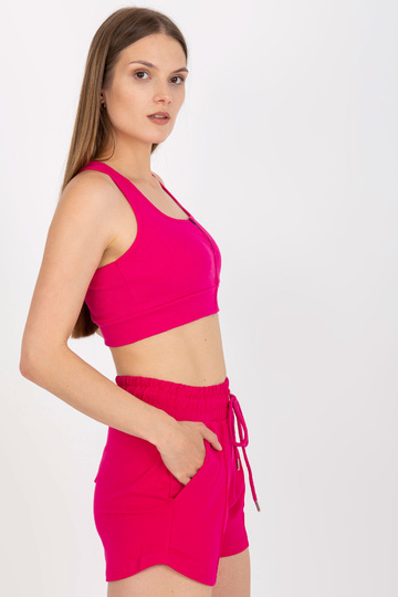 Fuchsiový žebrovaný crop... 2