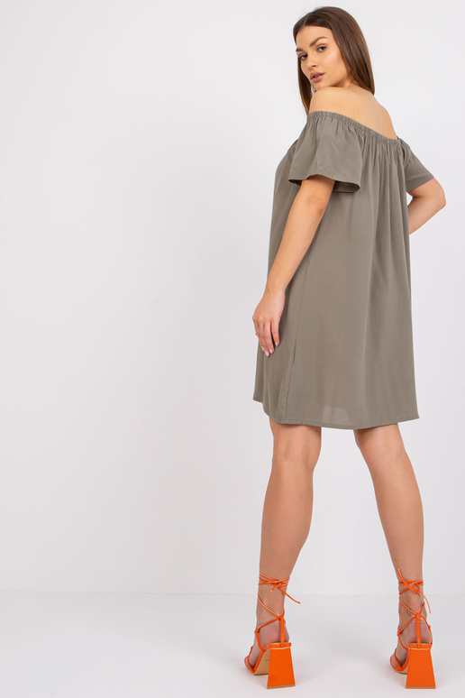 Khaki šaty s krátkým rukávem Remember...