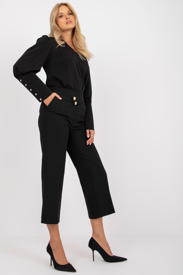 Černé látkové kalhoty 7/8... 2