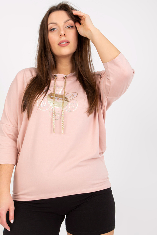 Zaprášená růžová halenka plus size...