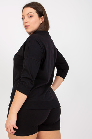 Černá ležérní halenka s... 2