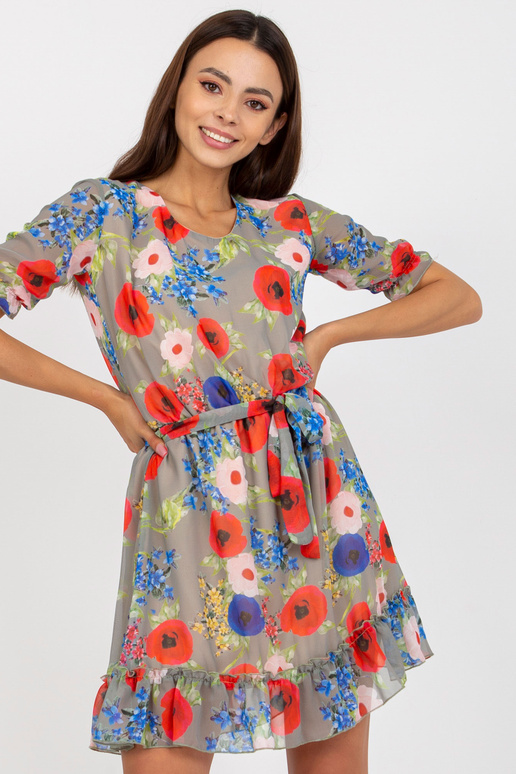 Khaki květinové mini šaty Blake s...