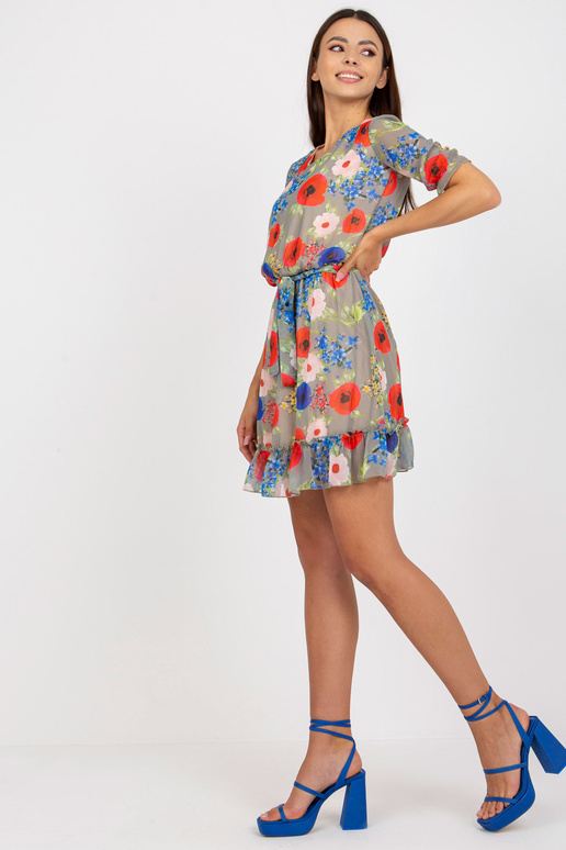 Khaki květinové mini šaty Blake s...