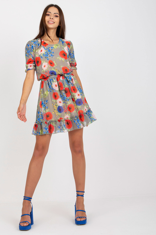 Khaki květinové mini šaty Blake s...