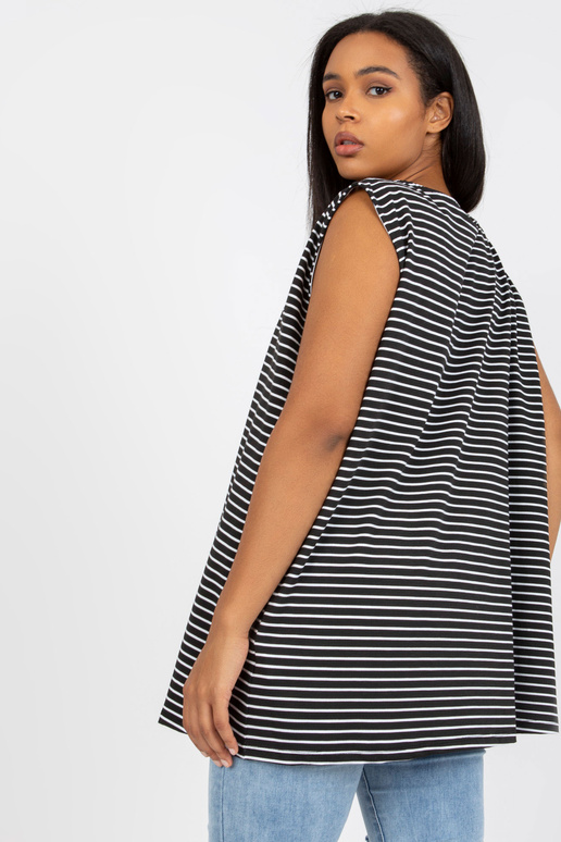 Černobílý top s výstřihem do V plus...