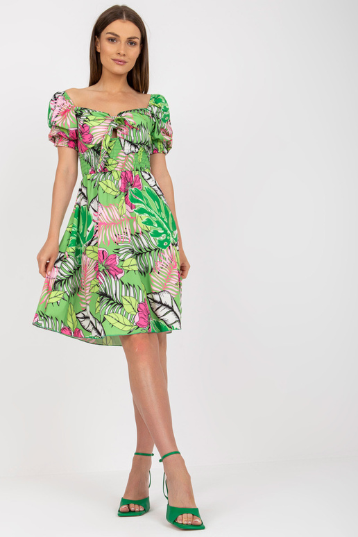 Zelené vzorované španělské šaty s...