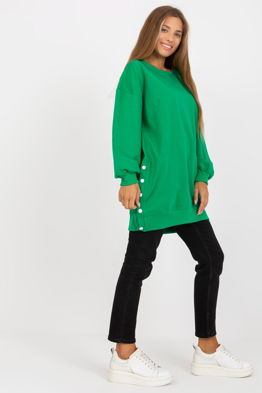 Zelená basic tunika rovného střihu...