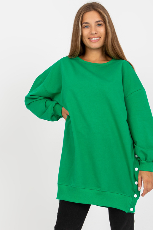 Zelená basic tunika rovného střihu...