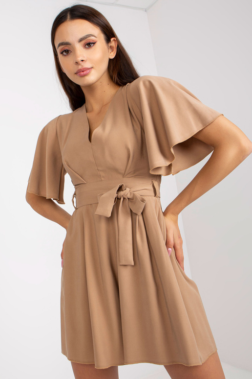 Tmavě béžová letní kombinéza s...