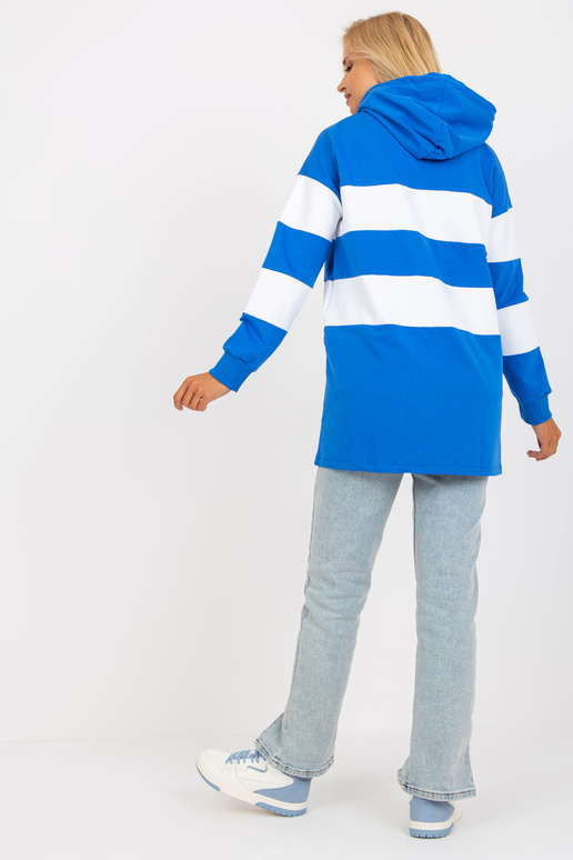 Modrobílá dlouhá mikina RUE PARIS