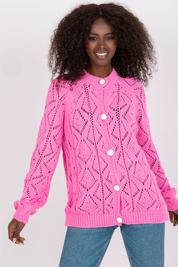 Růžový kardigan s ozdobnými... 2