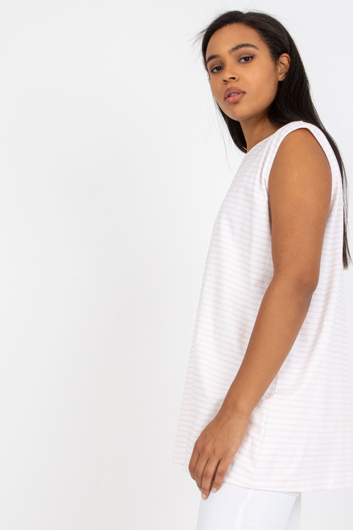 Bílý a růžový bavlněný top větší... Bílý a růžový bavlněný top větší...